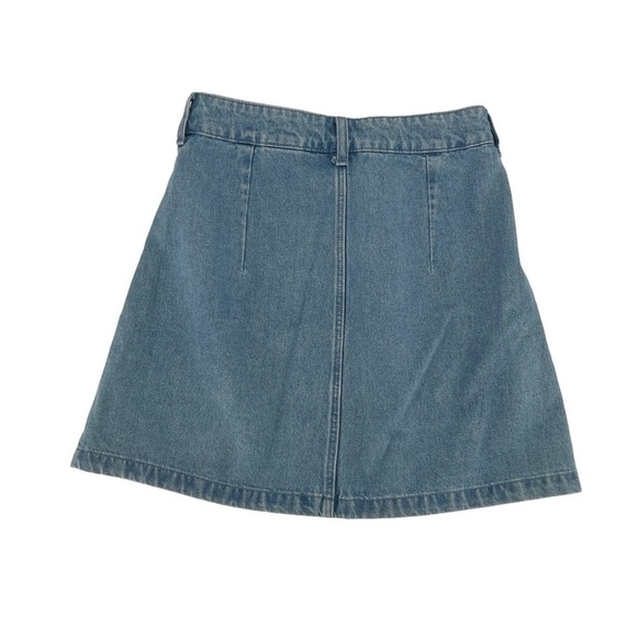 H&M Divided Button Up Mini Jean Skirt Size 4 Women’s - Picture 3 of 5
